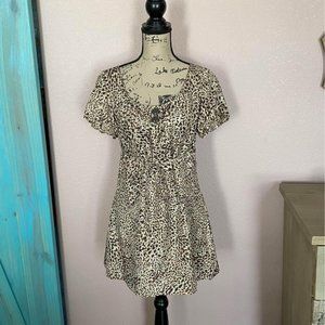Laundry By Shelli Segal Brown Leopard Silk Dress - M